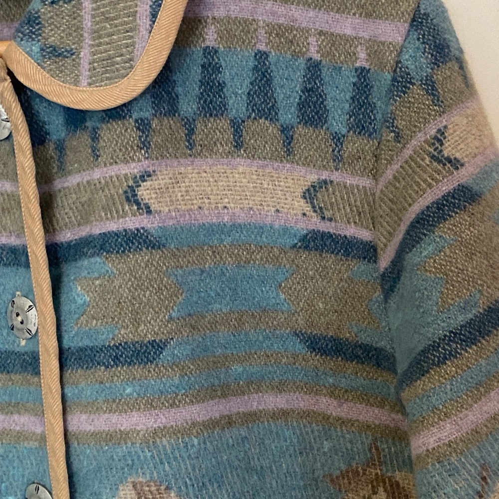 Coldwater Creek Southwestern Tribal Patterned Jacket with Feather Design XL - Picture 7 of 11